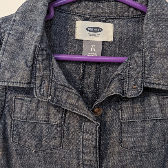 ✨3/$20 5T Old Navy Denim Dress - Picture 2 of 2